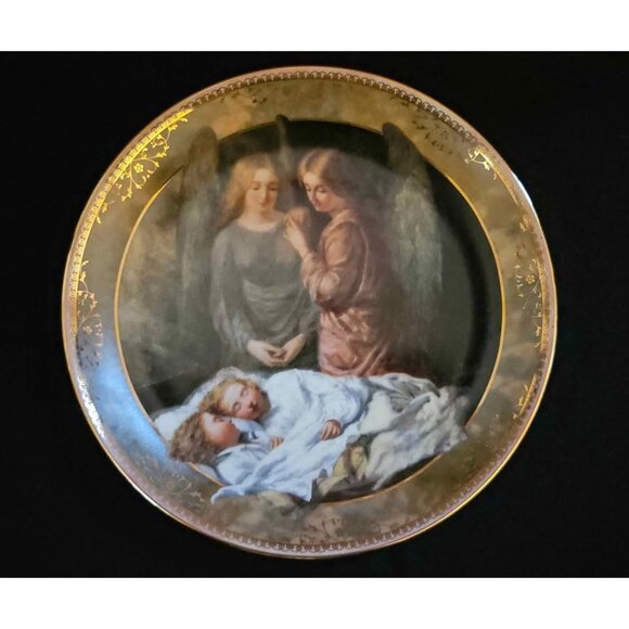 BRADFORD EXCHANGE AS ANGELS WATCH HEAVEN SENT COLLECTION PLATE B4-B11-297.3 - Picture 1 of 7
